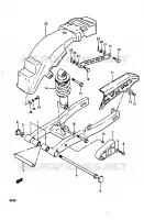 GARDE BOUE ARRIERE pour Suzuki Autres-modeles 50 1987