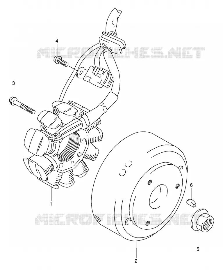 ALLUMAGE ROTOR - STATOR Suzuki MOTO 125 RG 1999  RG125FX(E6)