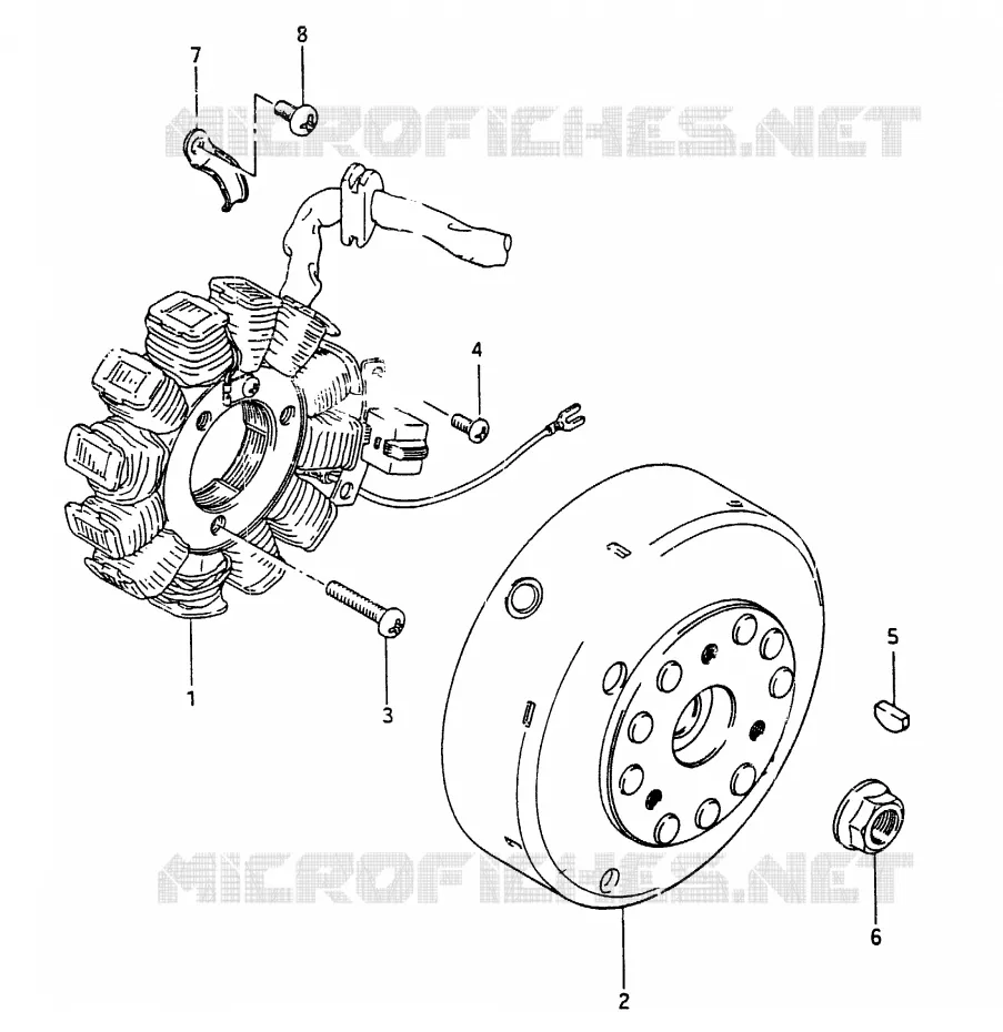 ALLUMAGE ROTOR - STATOR Suzuki MOTO 250 RG 1987  RG250FCH(G/H)