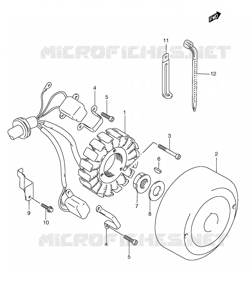 ALLUMAGE ROTOR - STATOR Suzuki MOTO 250 RG 1992  RGV250N(E24)