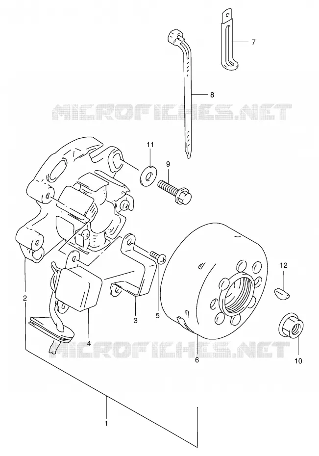 ALLUMAGE ROTOR - STATOR Suzuki MOTO 250 RM 1999  RM250X(E3/E28)