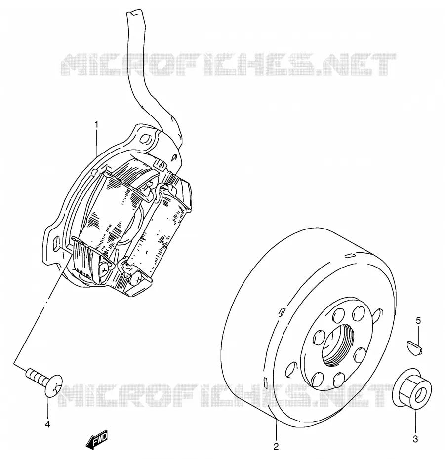 ALLUMAGE ROTOR - STATOR Suzuki MOTO 50 PV 1998  PV50W(E15)