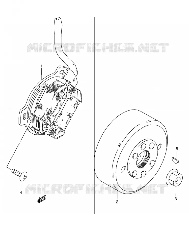 ALLUMAGE ROTOR - STATOR Suzuki MOTO 50 PV 2000  PV50Y(E15)