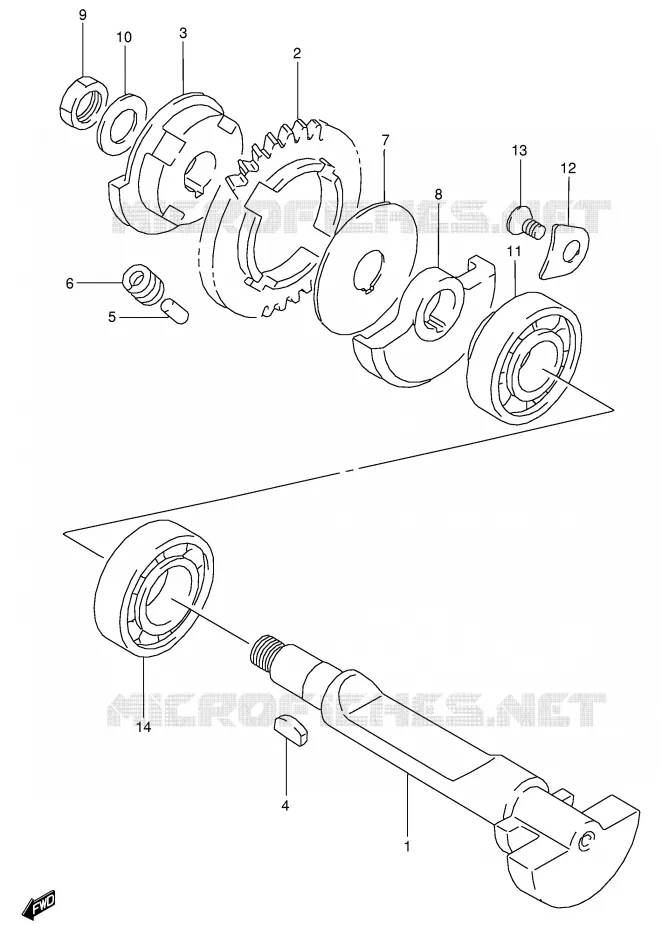 BALANCIER Suzuki MOTO 125 RG 1993  RG125FUP(E18)