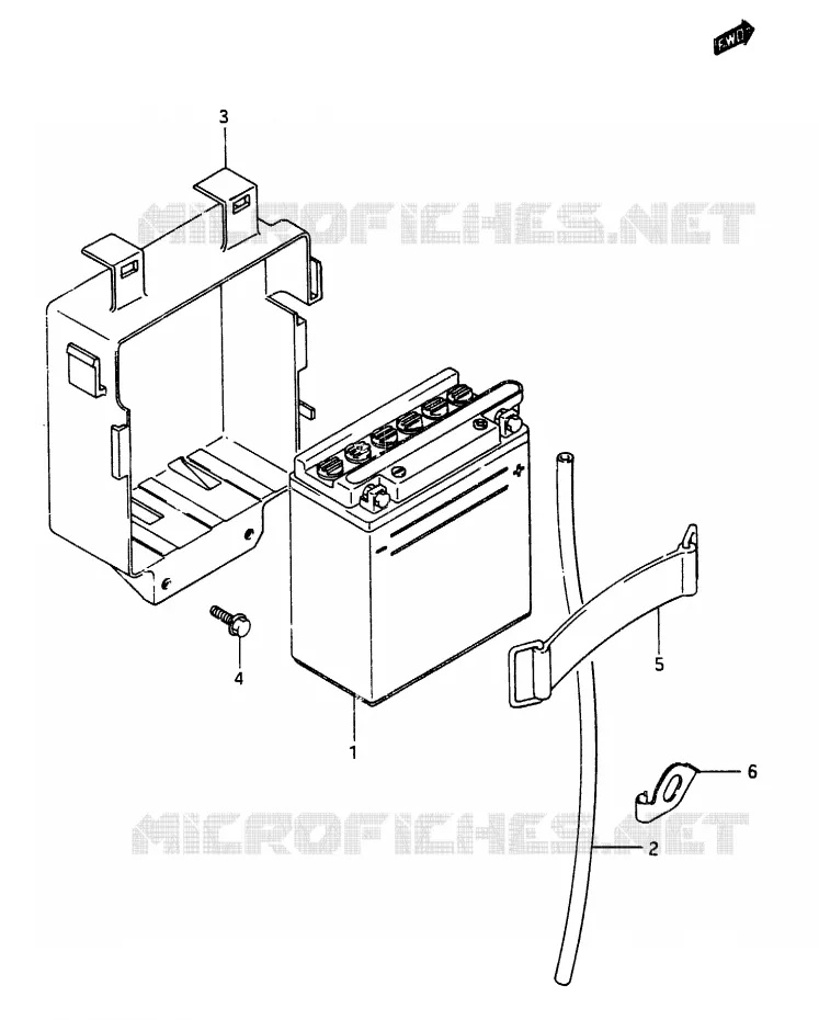 BATTERIE Suzuki MOTO 250 RG 1987  RG250H(G/H)