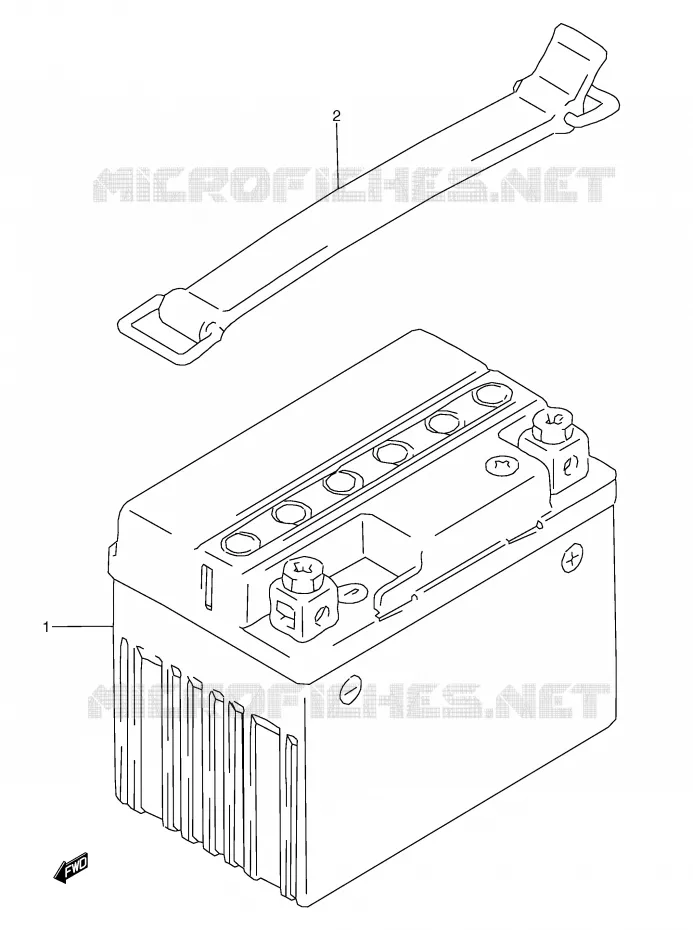 BATTERIE Suzuki MOTO 250 RG 1994  RGV250R(E24)