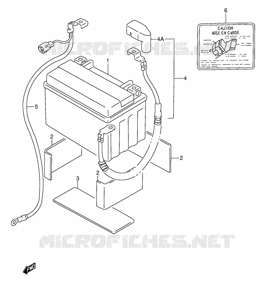 BATTERIE Suzuki MOTO 600 RF 1997  RF600RUV(E2)