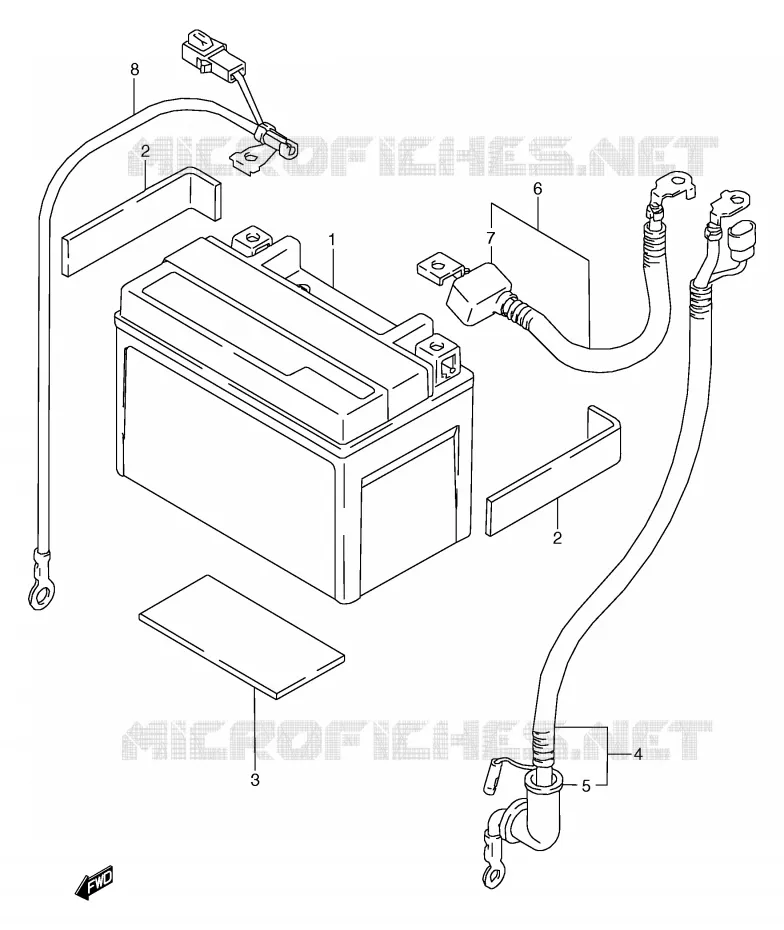 BATTERIE Suzuki MOTO 800 MARAUDER 2000  VZ800Y(E2)