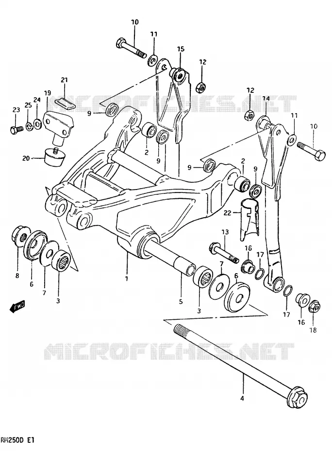 BIELLETTE D'AMORTISSEUR Suzuki MOTO 250 RM 1983  RM250D(Z/D)
