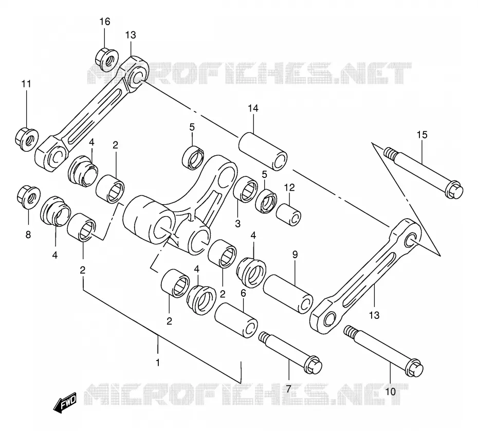 BIELLETTE DE SUSPENSION ARRIERE (MODELE W/X) Suzuki MOTO 250 RM 2000  RM250Y(E3/E28)