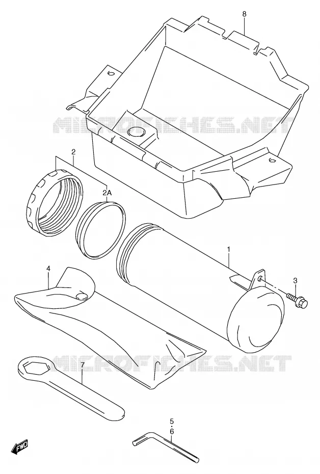 BOITE - TROUSSE A OUTILS (MODELE V/W) Suzuki MOTO 800 MARAUDER 2003  VZ800K3(E2)