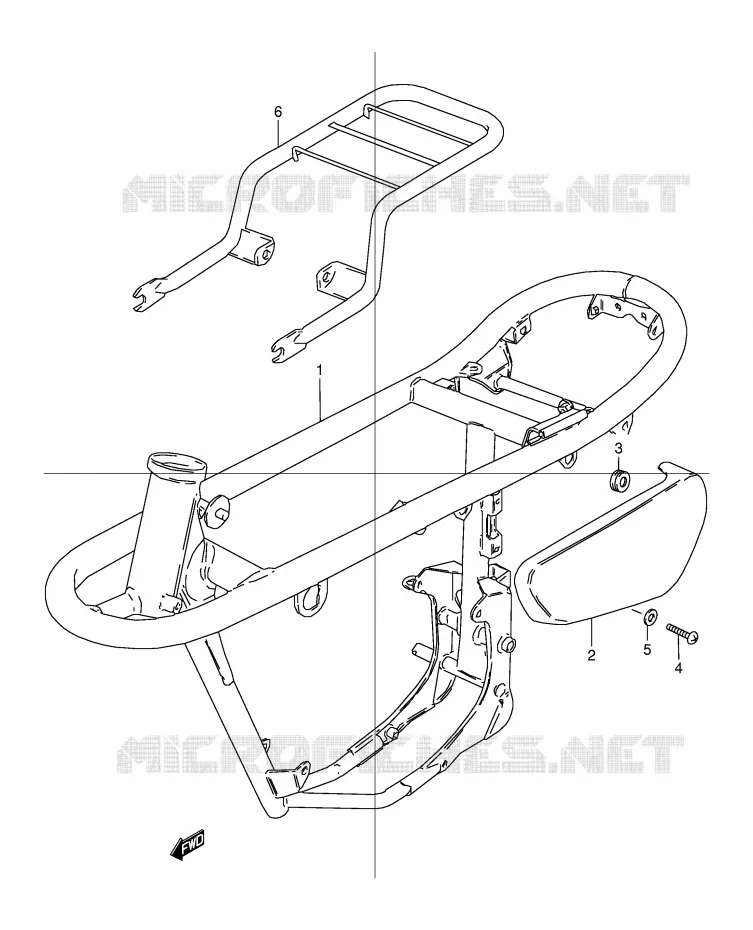 CADRE Suzuki MOTO 50 PV 2000  PV50Y(E15)