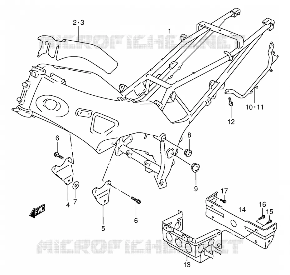 CADRE Suzuki MOTO 900 RF 1998  RF900RW(E2)