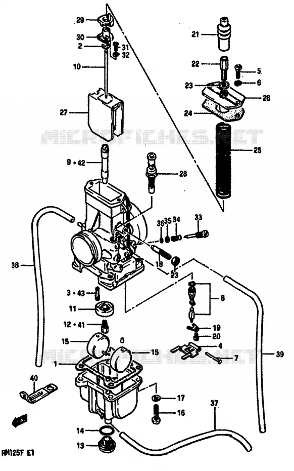 CARBURATEUR Suzuki MOTO 125 RM 1984  RM125E(E/F)