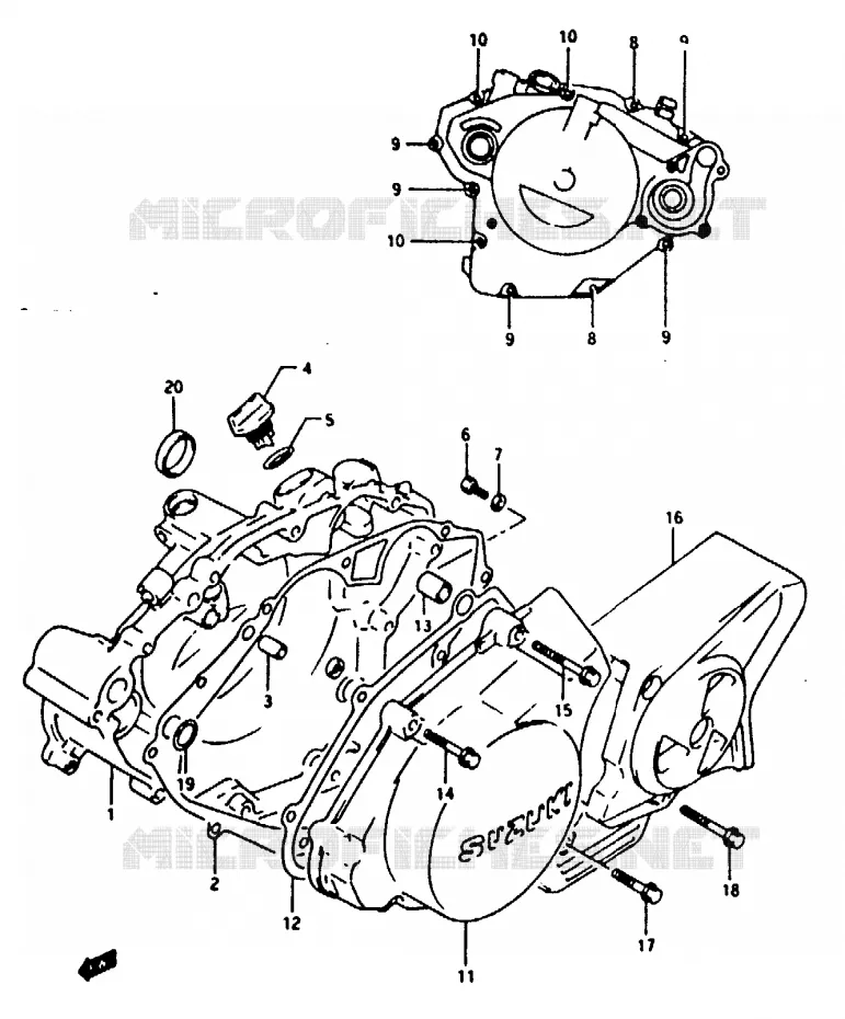 CARTER Suzuki MOTO 125 RG 1993  RG125FUP(N/P/R)
