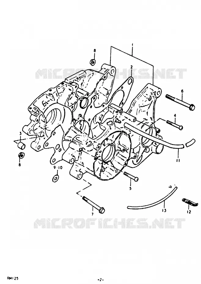 CARTER Suzuki MOTO 125 RM 1980  RM125T