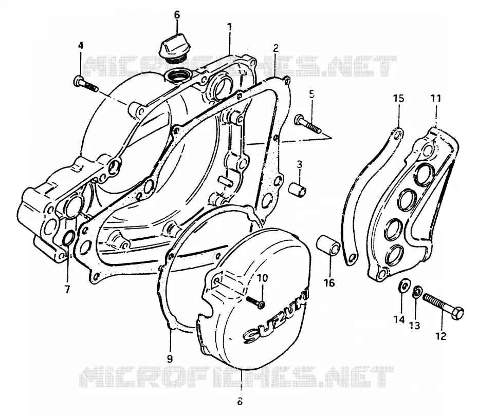 CARTER Suzuki MOTO 250 RM 1982  RM250Z(Z/D)