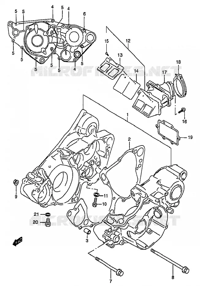 CARTER Suzuki MOTO 250 RM 2000  RM250Y(T/V/W/X/Y)