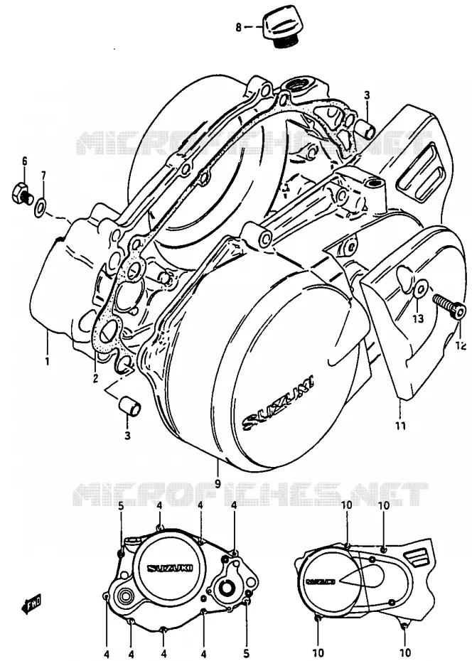CARTER Suzuki MOTO 50 RG 1983  RG50WD(D/E/F/1/G/J/K)
