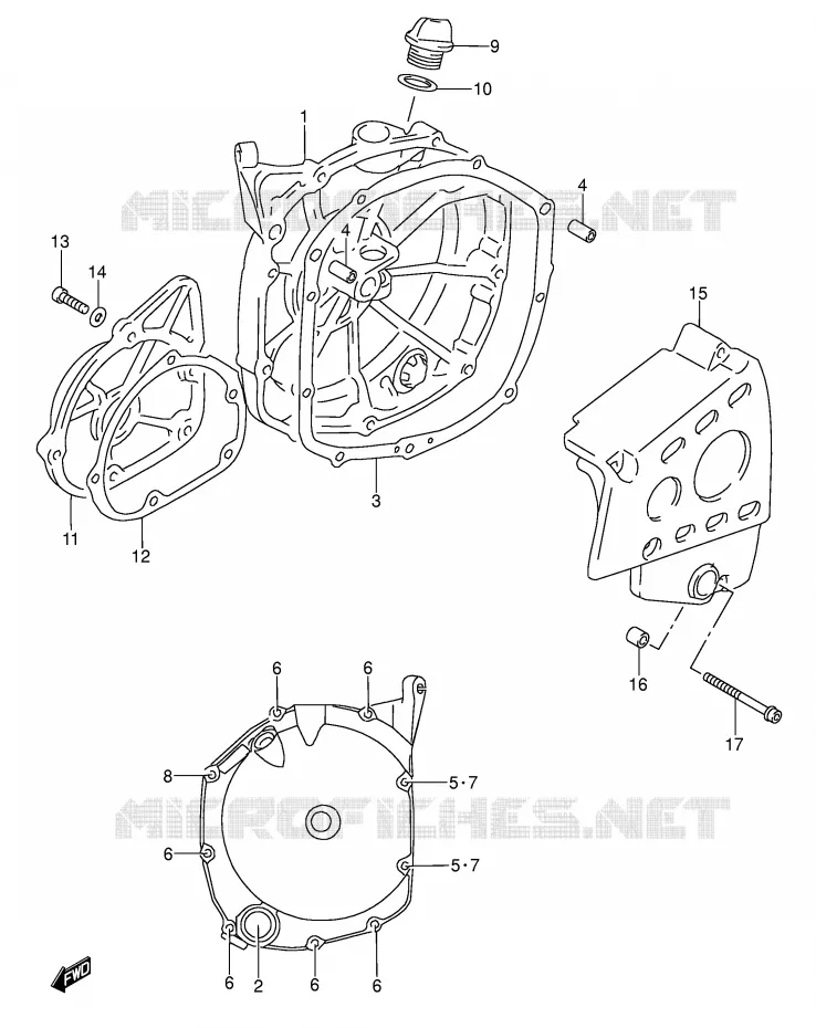 CARTER Suzuki MOTO 600 RF 1993  RF600RUP(E2)
