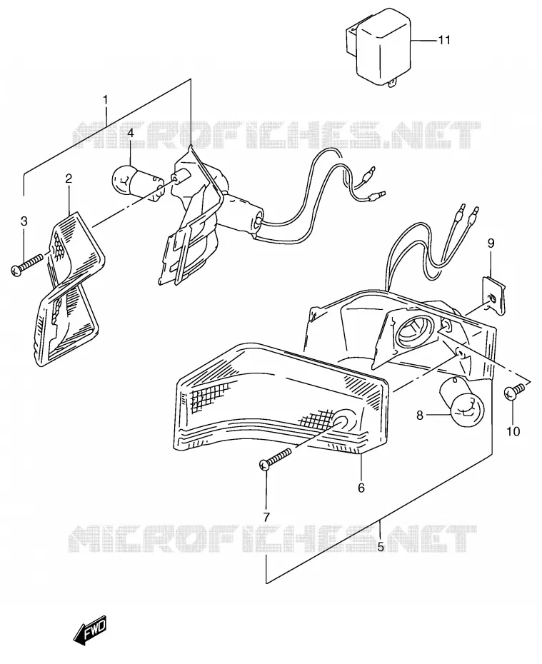 CLIGNOTANTS AVANT (MODELE M) Suzuki SCOOTER 50 Autres-modeles 1991  RC50M(E1)