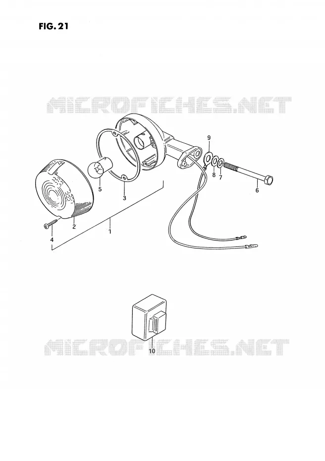 CLIGNOTANTS (E43) Suzuki MOTO 50 PV 1987  PV50H(E15)