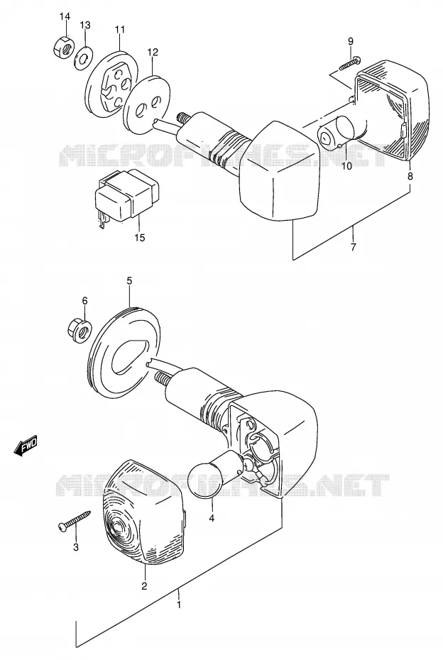 CLIGNOTANTS Suzuki MOTO 125 RG 1999  RG125FX(E6)