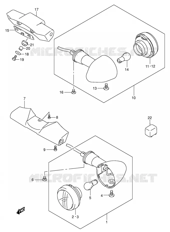 CLIGNOTANTS Suzuki MOTO 1500 INTRUDER 2006  VL1500K6(E2)
