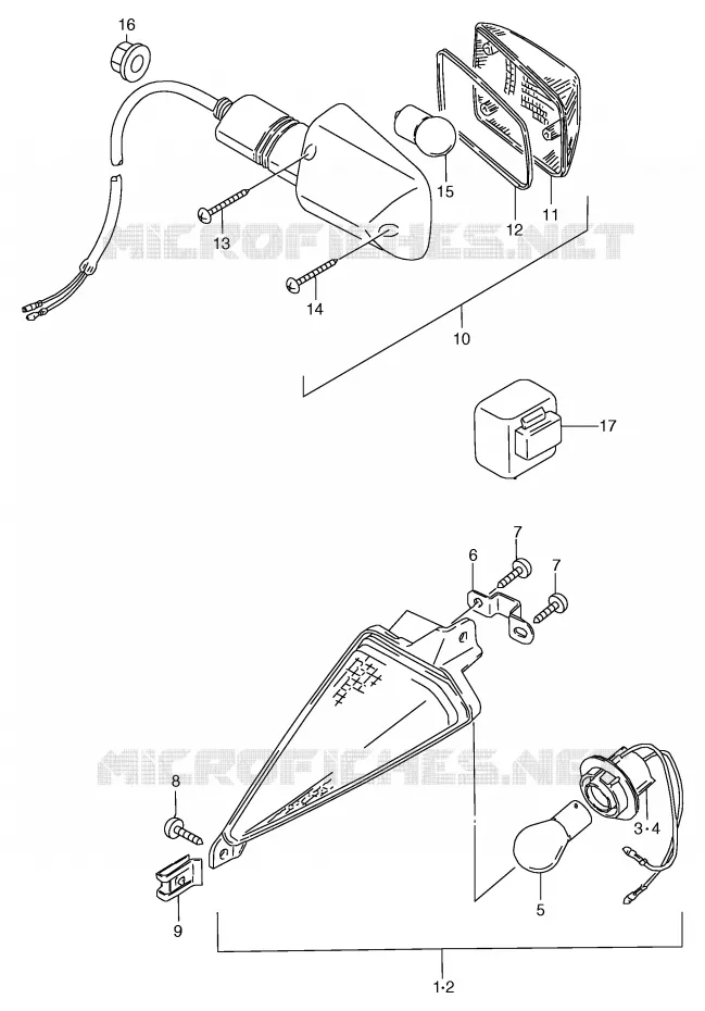 CLIGNOTANTS Suzuki MOTO 50 RG 1994  RG50R(E6)