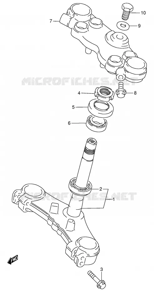 COLONNE DE DIRECTION Suzuki MOTO 900 RF 1994  RF900RR(E2)
