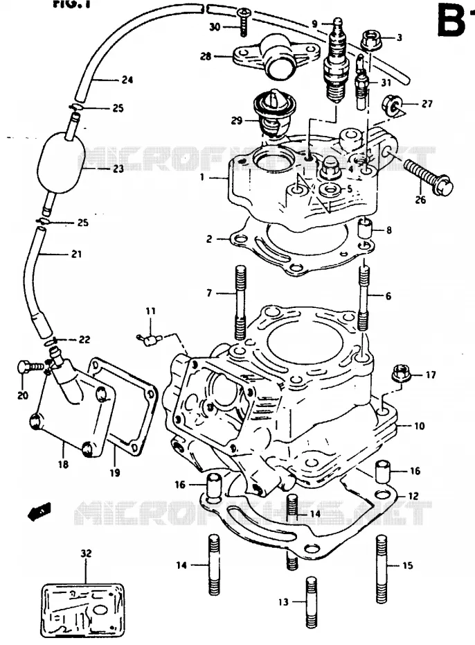 CYLINDRE Suzuki MOTO 125 RG 1994  RG125FUR(N/P/R)