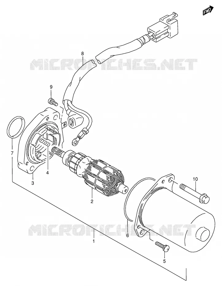 DEMARREUR Suzuki MOTO 125 RG 1992  RG125FN(E18)
