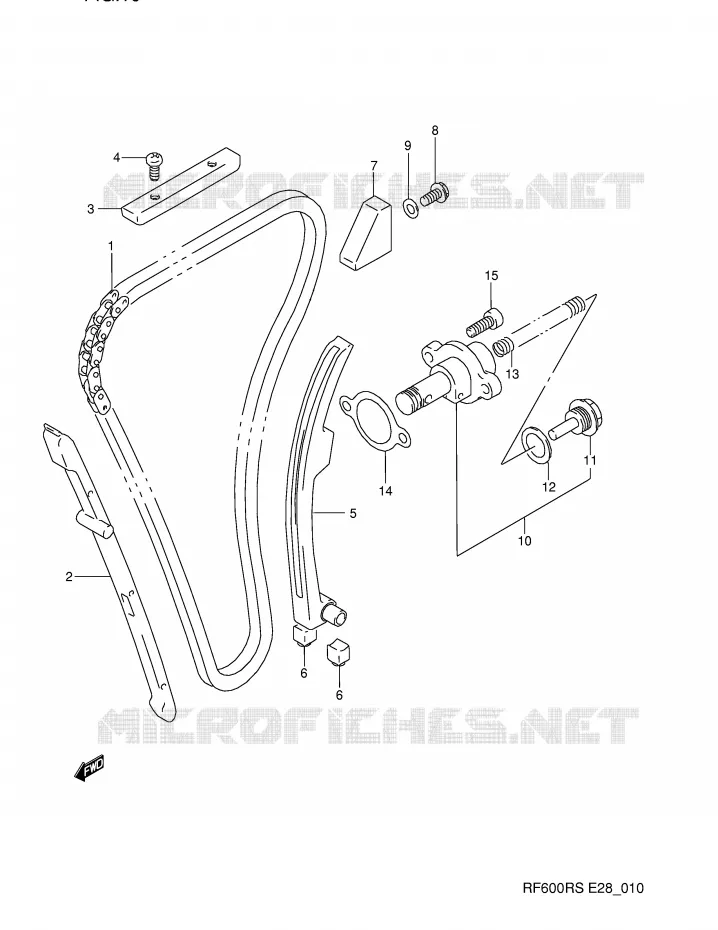 DISTRIBUTION Suzuki MOTO 600 RF 1995  RF600RS(E28)