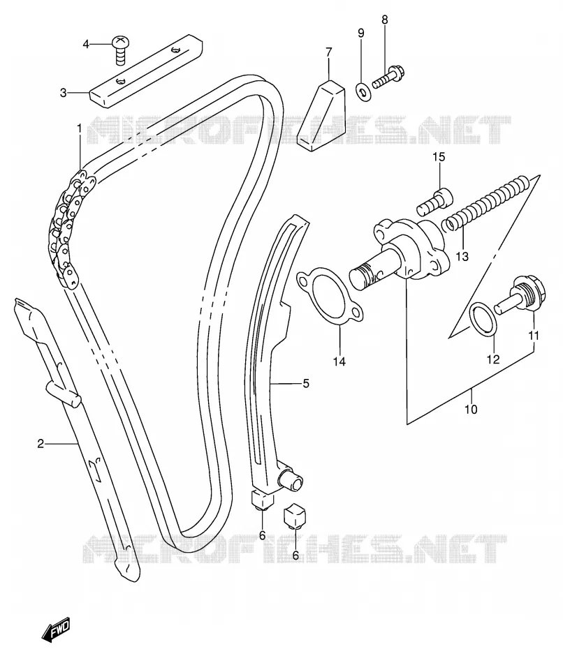 DISTRIBUTION Suzuki MOTO 600 RF 1997  RF600RUV(E2)