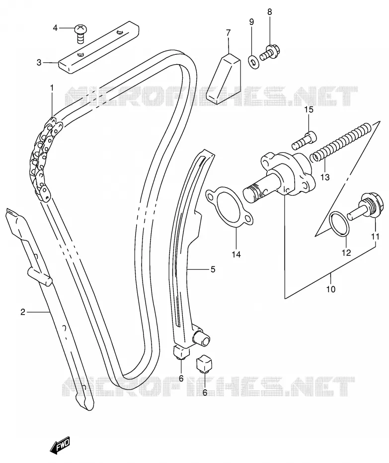 DISTRIBUTION Suzuki MOTO 900 RF 1997  RF900RV(E2)