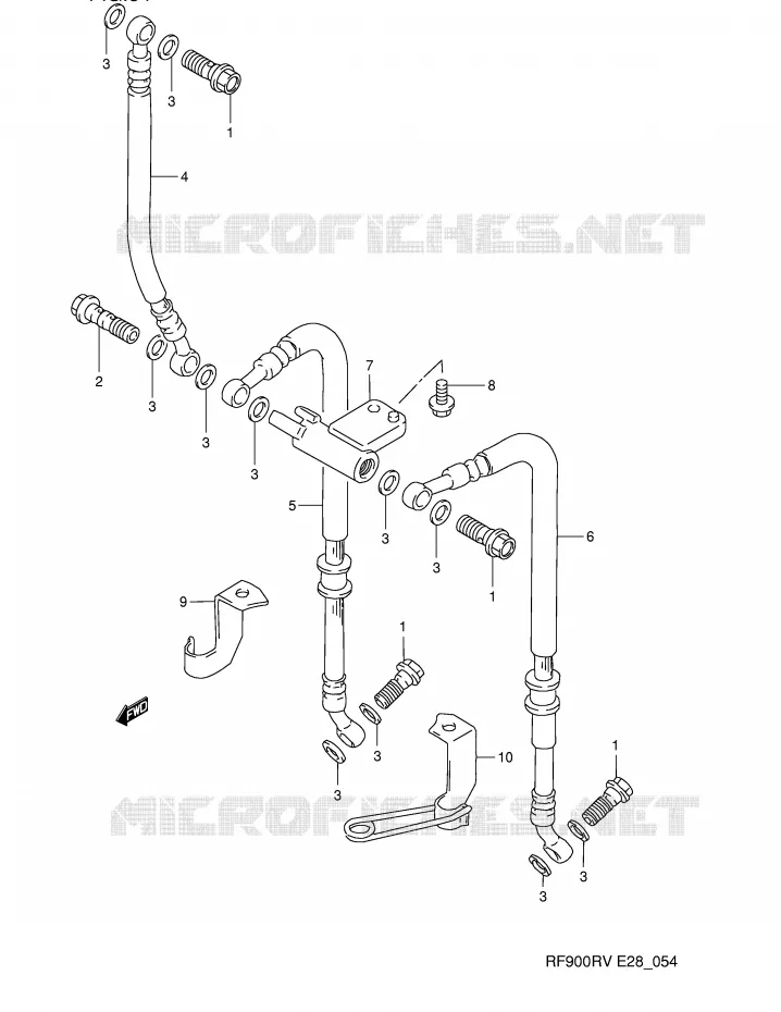 DURITE DE FREIN AVANT Suzuki MOTO 900 RF 1995  RF900RZS(E28)