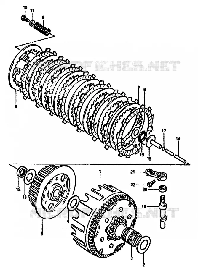 EMBRAYAGE Suzuki MOTO 125 RM 1985  RM125F(E/F)