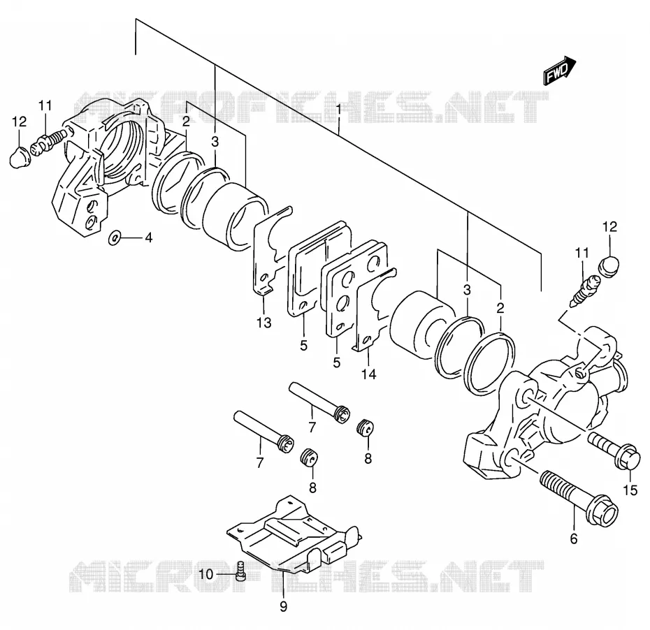 ETRIER DE FREIN ARRIERE (MODELE R/S) Suzuki MOTO 900 RF 1994  RF900RR(E2)