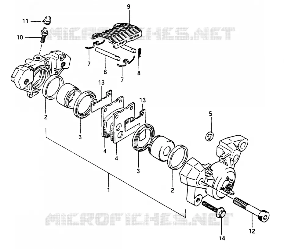 ETRIER DE FREIN ARRIERE Suzuki MOTO 250 RG 1987  RG250FCH(G/H)