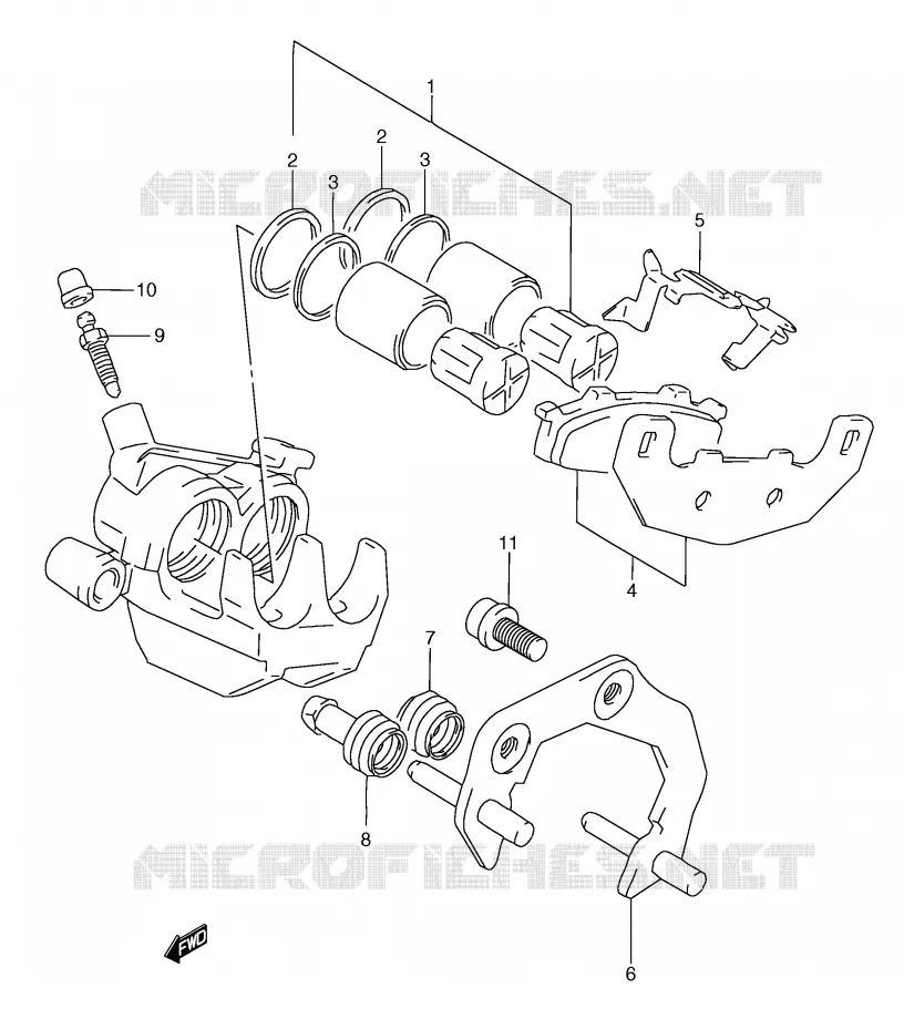 ETRIER DE FREIN ARRIERE Suzuki MOTO 250 RG 1991  RGV250M(E24)