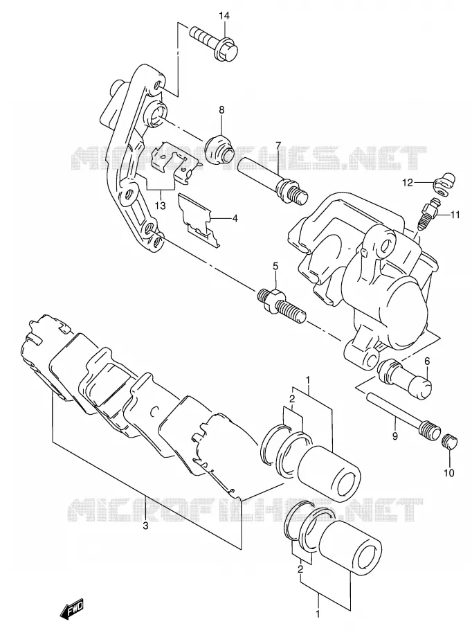 ETRIER DE FREIN AVANT Suzuki MOTO 600 RF 1995  RF600RS(E2)