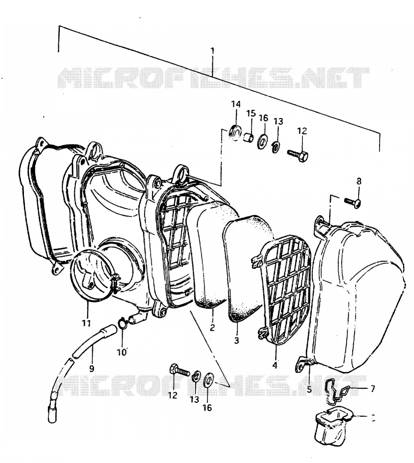FILTRE A AIR Suzuki MOTO 250 RM 1983  RM250D(Z/D)