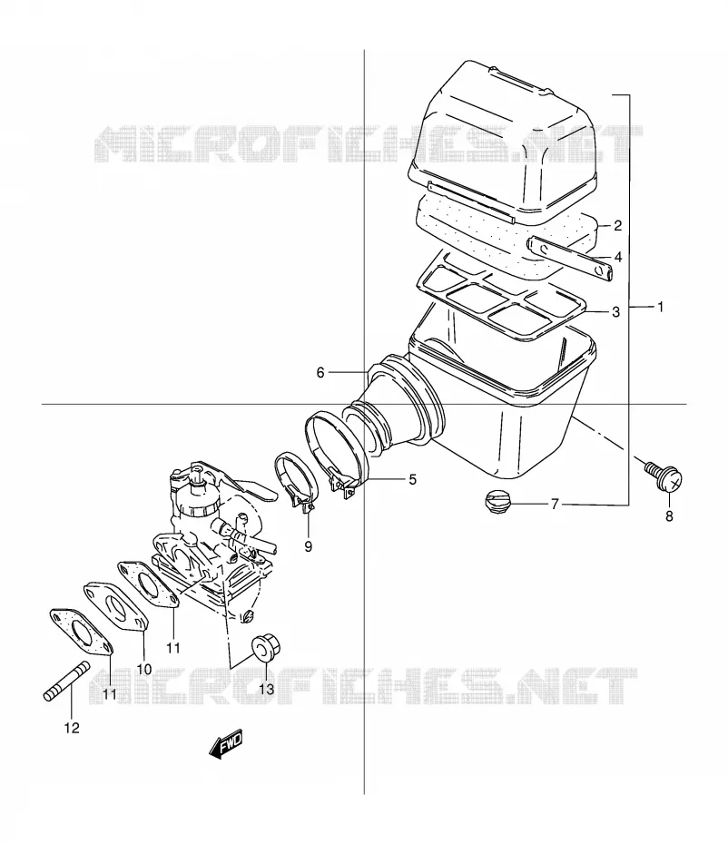 FILTRE A AIR Suzuki MOTO 50 PV 2000  PV50Y(E15)