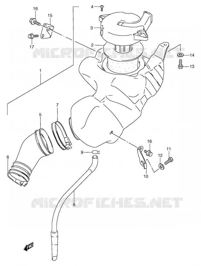 FILTRE A AIR Suzuki MOTO 80 RG 1987  RG80CH(E4)