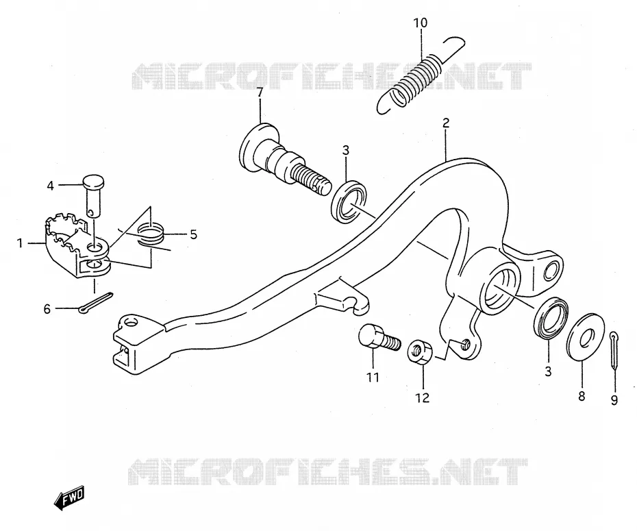 FREIN ARRIERE Suzuki MOTO 125 RM 1991  RM125 M (E03,E28,E33)