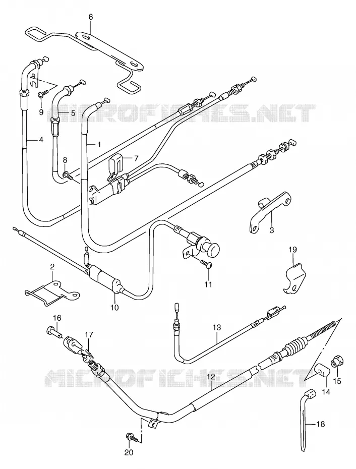 GUIDON - CABLES Suzuki MOTO 800 MARAUDER 1998  VZ800W(E2)