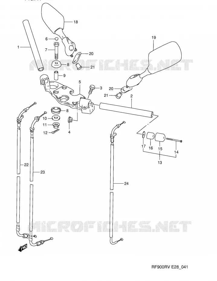 GUIDON Suzuki MOTO 900 RF 1997  RF900RV(E28)