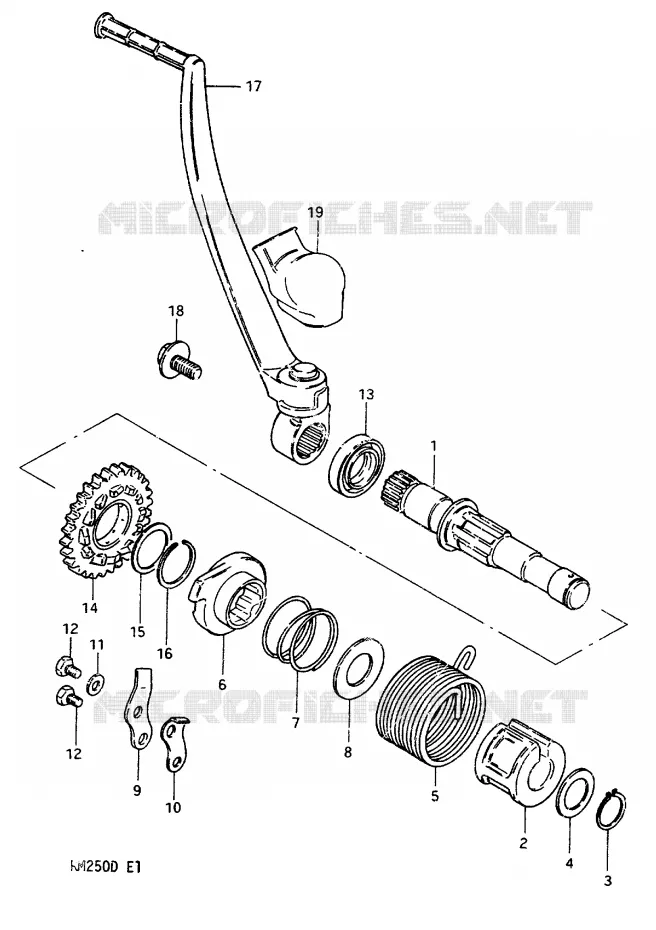 KICK Suzuki MOTO 250 RM 1982  RM250Z(Z/D)