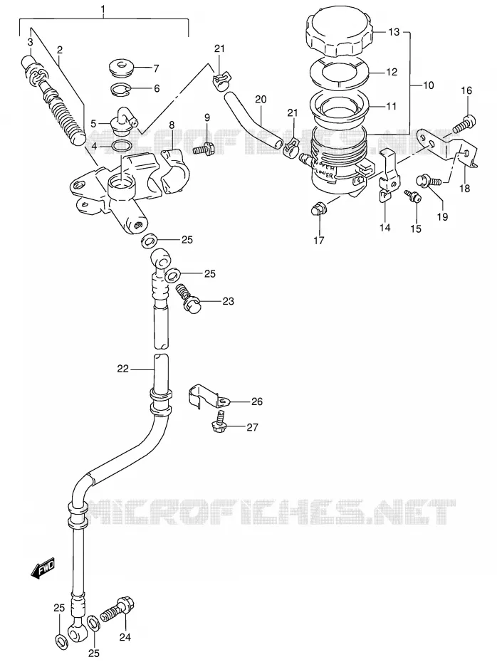 MAITRE CYLINDRE AVANT Suzuki MOTO 125 RG 1992  RG125FN(E18)
