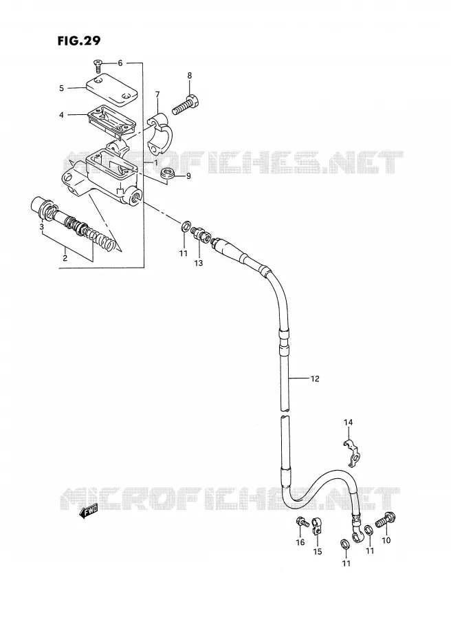 MAITRE CYLINDRE AVANT Suzuki MOTO 125 RM 1992  RM125N(E2)